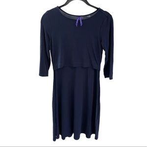 LIKE NEW Seraphine Maternity & Nursing Dress, Navy